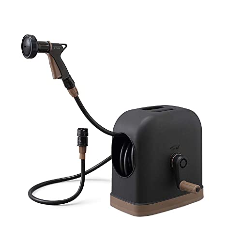 色：ブラック アイリスオーヤマ ホースリール 20m 高耐久ホースリールHG【強度3倍】蛇口ジョイン