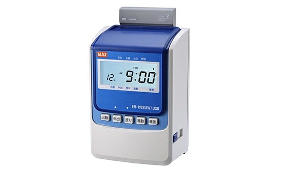 タイムレコーダー 印字4回 毎月集計 USBメモリデータ取込 50名 ER-110SUW/USB