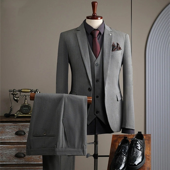 季節限定メンズ スーツ ビジネススーツ スリム 秋冬 セットアップ メンズスーツ スリムスーツ オールシーズン フォーマルスーツ ストライプ 2点セット 3点セット 1つボタン 洗えるスーツ 大きいサ