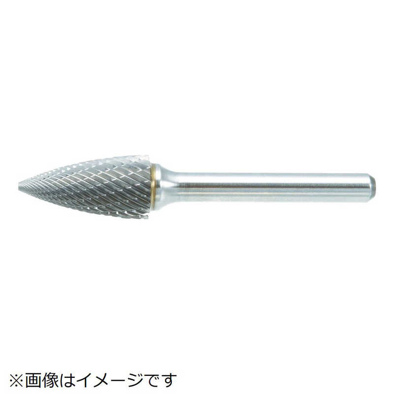 トラスコ中山　超硬バー トンガリ型 Φ19X刃長25X軸6 シングルカット　TB4C190S