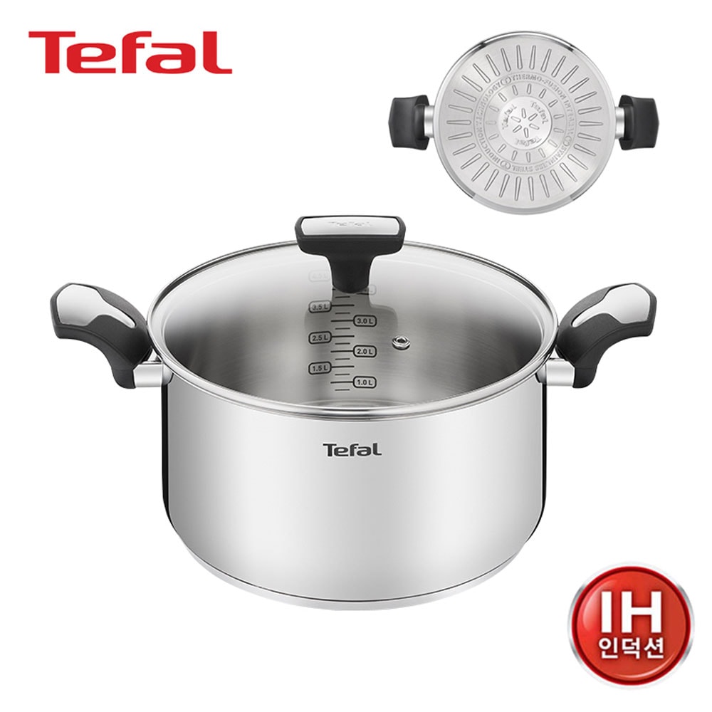 Tefal Integral シルバー インダクション 両手 24cm JS-IGIHSPT24