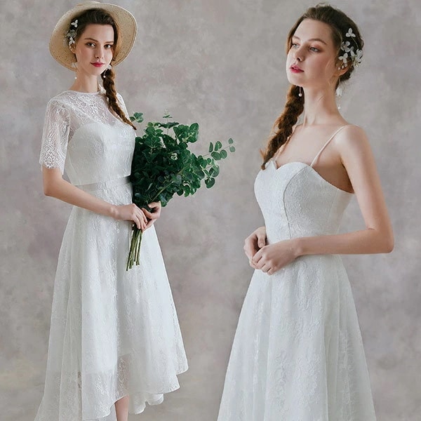 Sサイズ レディース ウェディングドレス お呼ばれサスペンダー パーティーワンピース 花嫁 結婚式 コンサート ロング丈 五分袖 セクシー ホワイト da743l6c6kc/代引き・返品・交換・同梱不