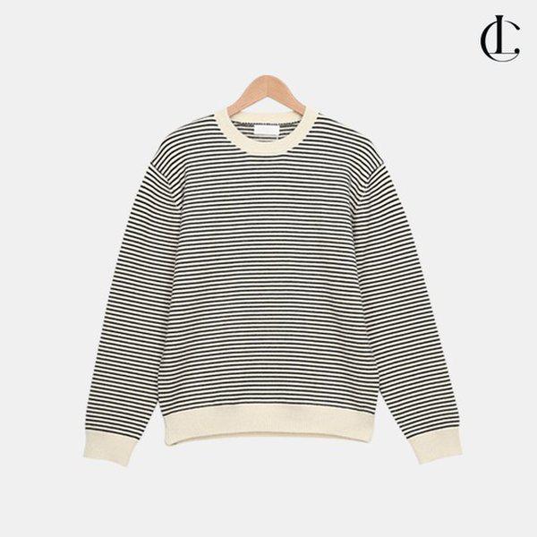 女性 冬 モーダル ソフト 細いストライプ ラウンドニット ビッグサイズ可能 LSLOT010