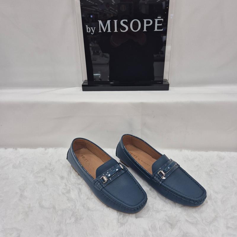 By 女性 クラシック メタル ポイント ローファー 112HT439DT010 BLUE 4 JJ
