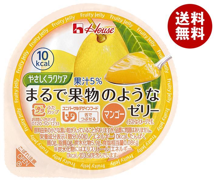 ハウス食品 やさしくラクケア まるで果物のようなゼリー マンゴー 60g＊48個入＊(2ケース)