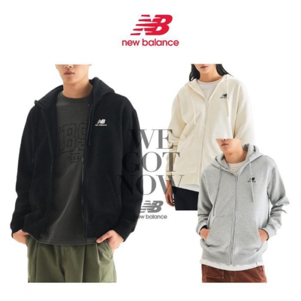ニューバランスベーシックロゴ起毛フーディージップアップ NBMDD41013