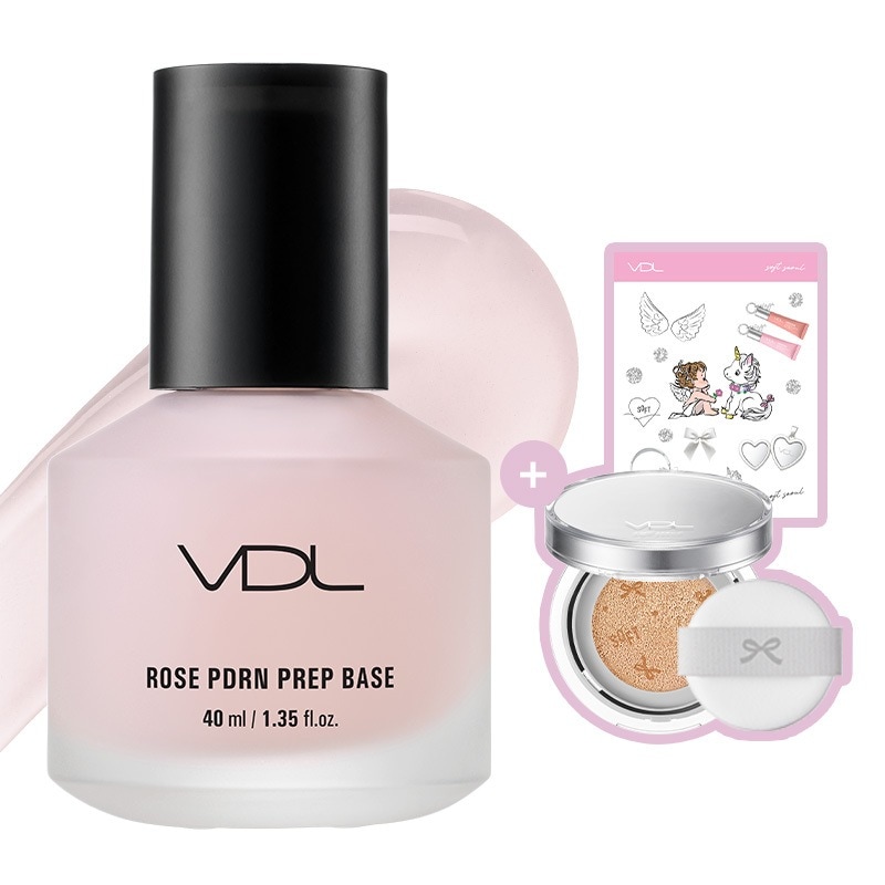 【ミニクッション付き】 ローズPDRN プレップベース ソフトソウル 限定キット（ミニクッション＋ステッカー付き）