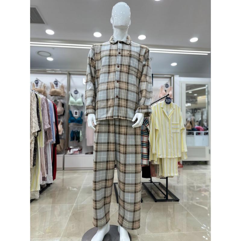 ポリ起毛モダンなチェック柄男性パジャマ MP8881A (スターフィールドCOEX)