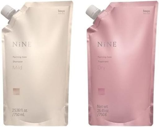 ホーユー ナイン ファーミング ケアシャンプー 750ml + トリートメント ドライ 750g レフィル 詰替用