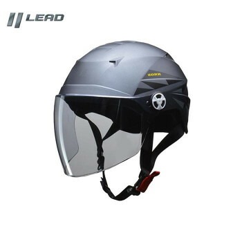 【お買得！】 ZORK リード工業 開閉シールド付き スモーキーシルバー 大きめフリーサイズ ハーフヘルメット ヘルメット