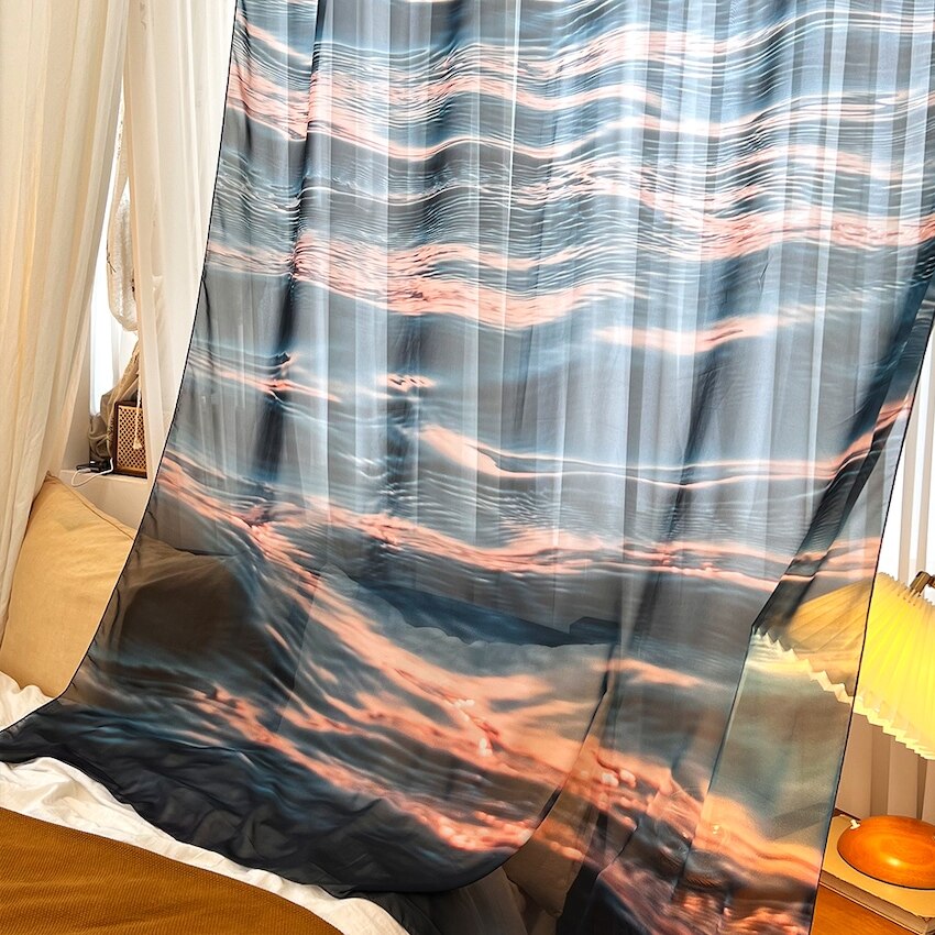 シフォン生地ポスター Long wave / 140x225cm