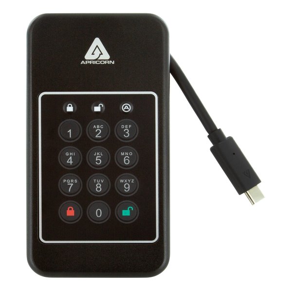 Aegis NVX - NVMe SSD USB 3.2 Type-C ANVX-2TB 暗証番号ストレージ ANVX-2TB