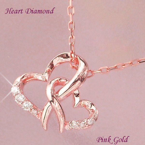 ネックレス レディース 50代 40代 60代 オープンハートモチーフ ダイヤモンド ラインストーン 10金ピンクゴールド 30代 20代 k10pg 妻 彼女 ギフト プレゼント 20,160円