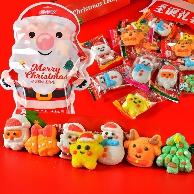 クリスマスのマシュマロかわいい漫画のサンタクロースのキャンディー幼稚園児のクリスマスイブの休日のキャンディー お菓子 大人 子供 誕生日プレゼント