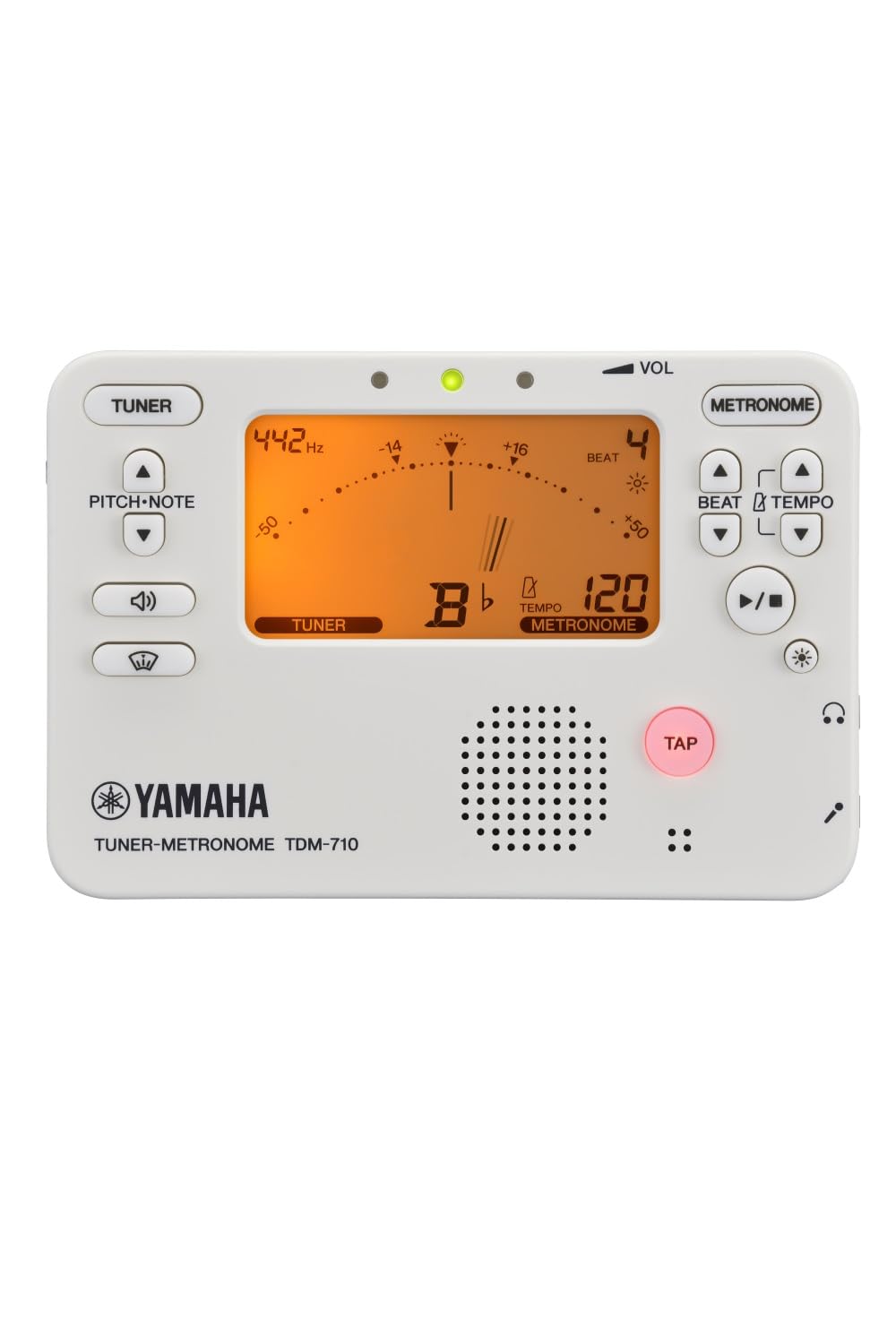 ヤマハ YAMAHA チューナーメトロノーム アイボリーTDM-710IV チューナーとメトロノームが同時に使える 日常の練習に最適 サウンドバック機能
