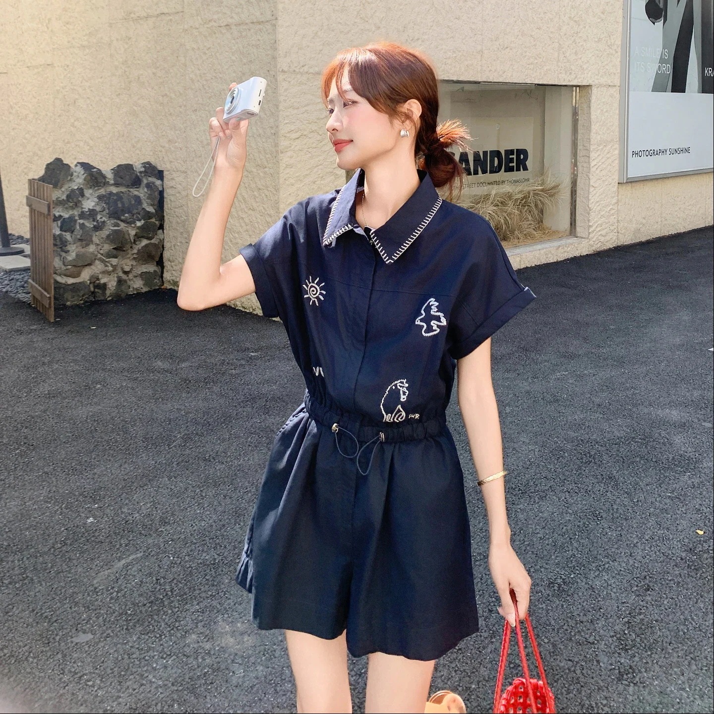 【急速出荷!】ショート サロペット ワイドパンツ 上下セット オールインワン オーバーオール パンツ ワイドパンツ