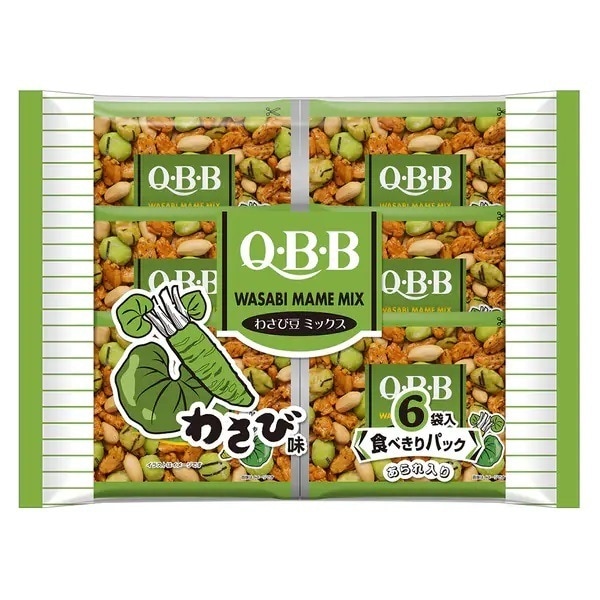【送料無料】QBB わさび豆ミックス 120g24袋 ミックスナッツ ナッツ