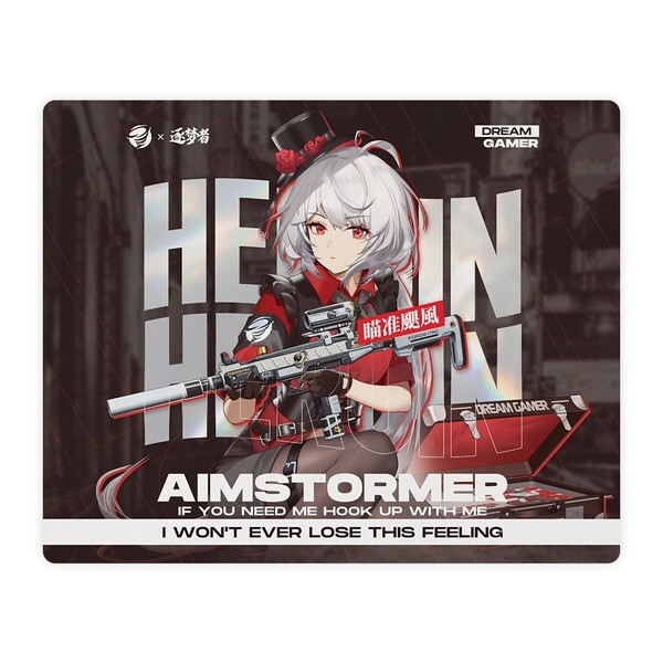 Dream Gamer dg-fl-as-dark-5040-v2 ブラック 浮 ガラスマウスパッド