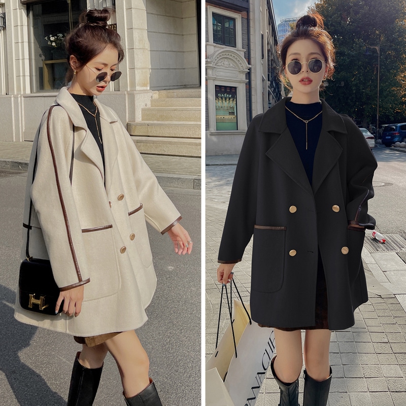 チェスターコート 2色 ダブルブレスト レディース コート アウター ミディアム 英国風 かわいい 大人可愛い きれいめ おしゃれ レトロ エレガント 秋 冬 卒業式 卒園式 二次会 OL 通勤