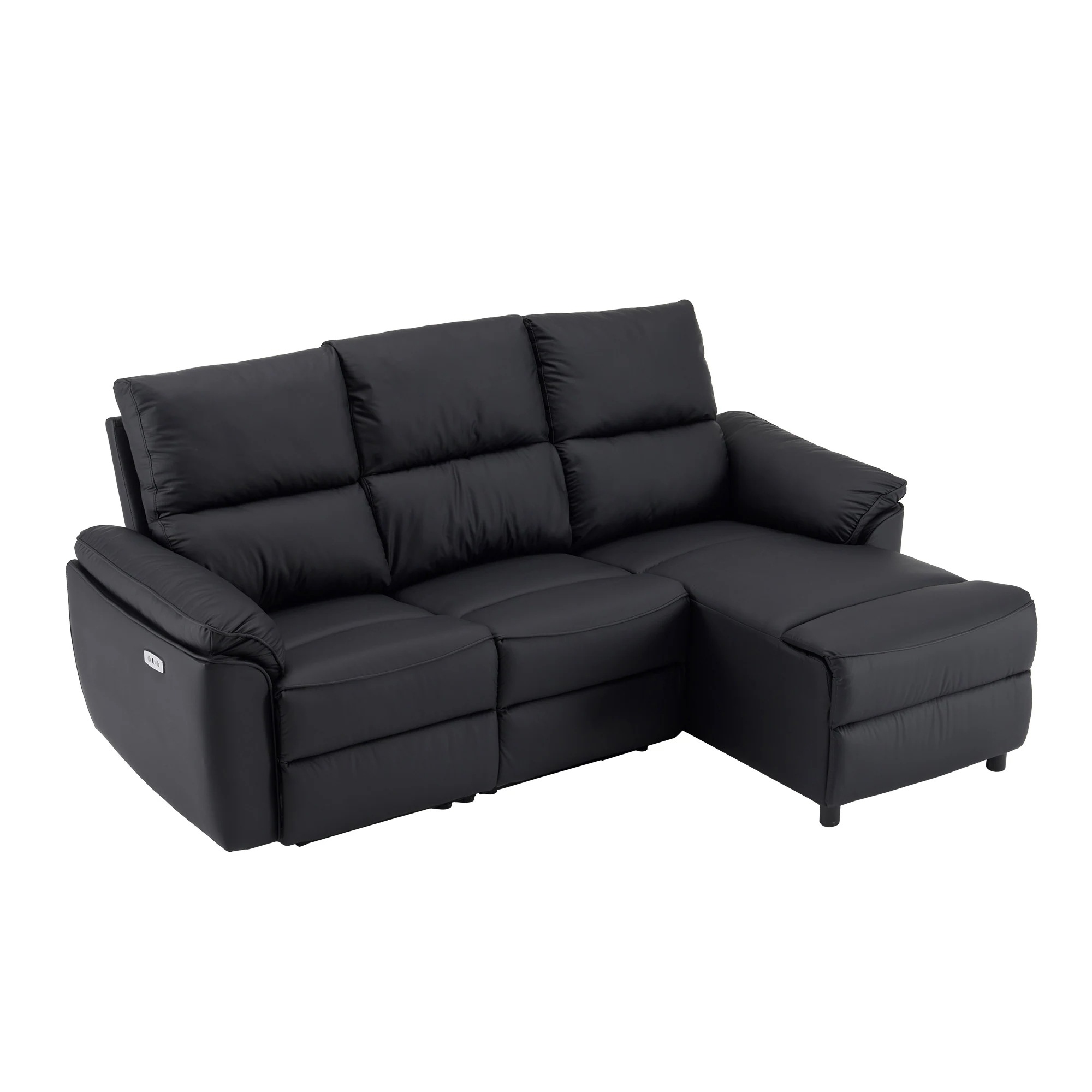 【国内発送Ｍ】338リクライニングチェア リクライニングソファ 3人掛け カウチソファ 電動 USB+TYPE‐C充電可 リクライニング 片方調節145 オットマン一体型 パーソナルチェアー 電動ソフ