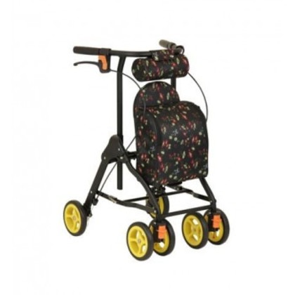 幸和製作所 テイコブ(TacaoF) シルバーカー(ミドルタイプ) ラウンディ フラワーブラック・SIMD03-BK