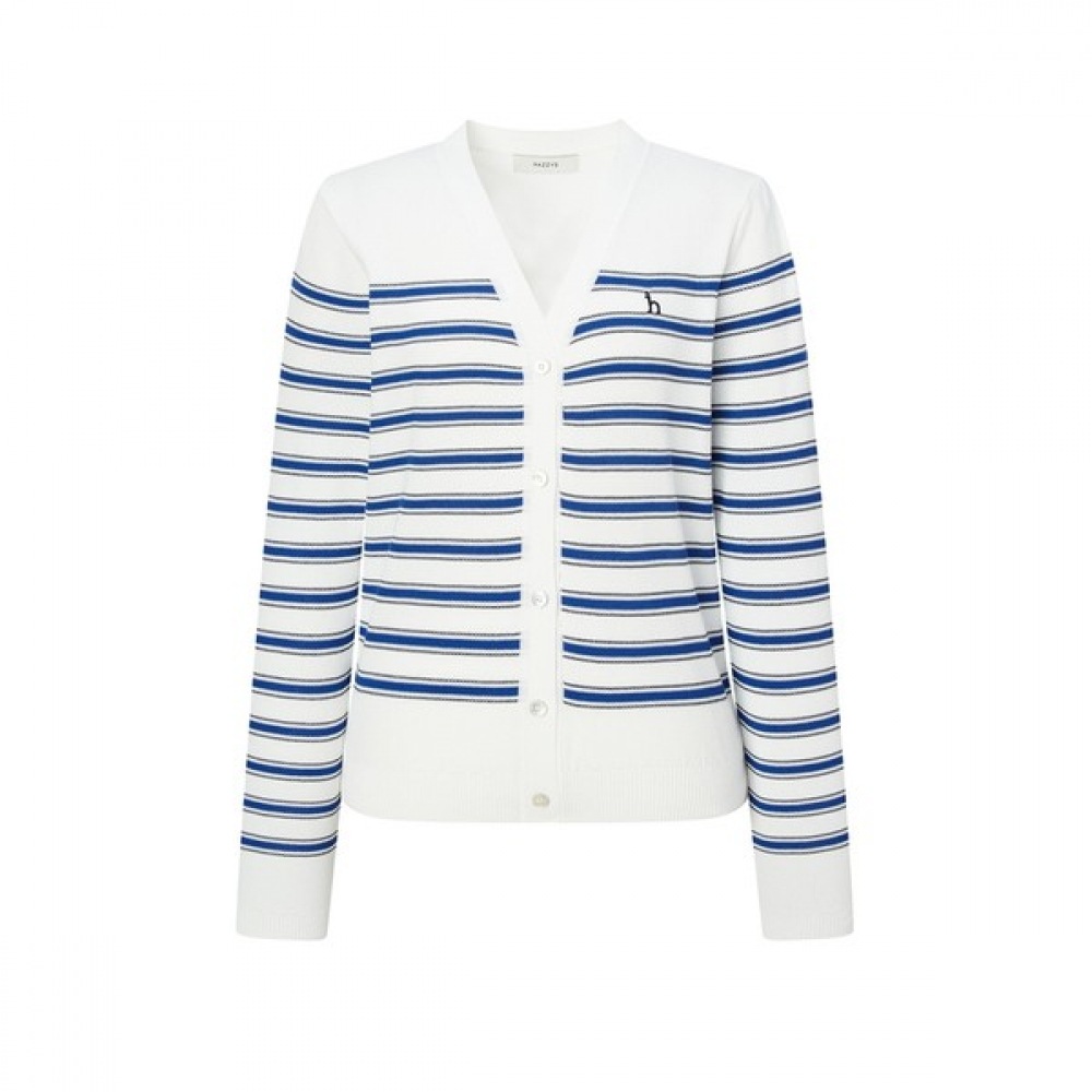 [ヘッジズレディース] 25SS ストライプレクチャーセットアップカーディガンブルー HSSW5BC62B2 22,575円