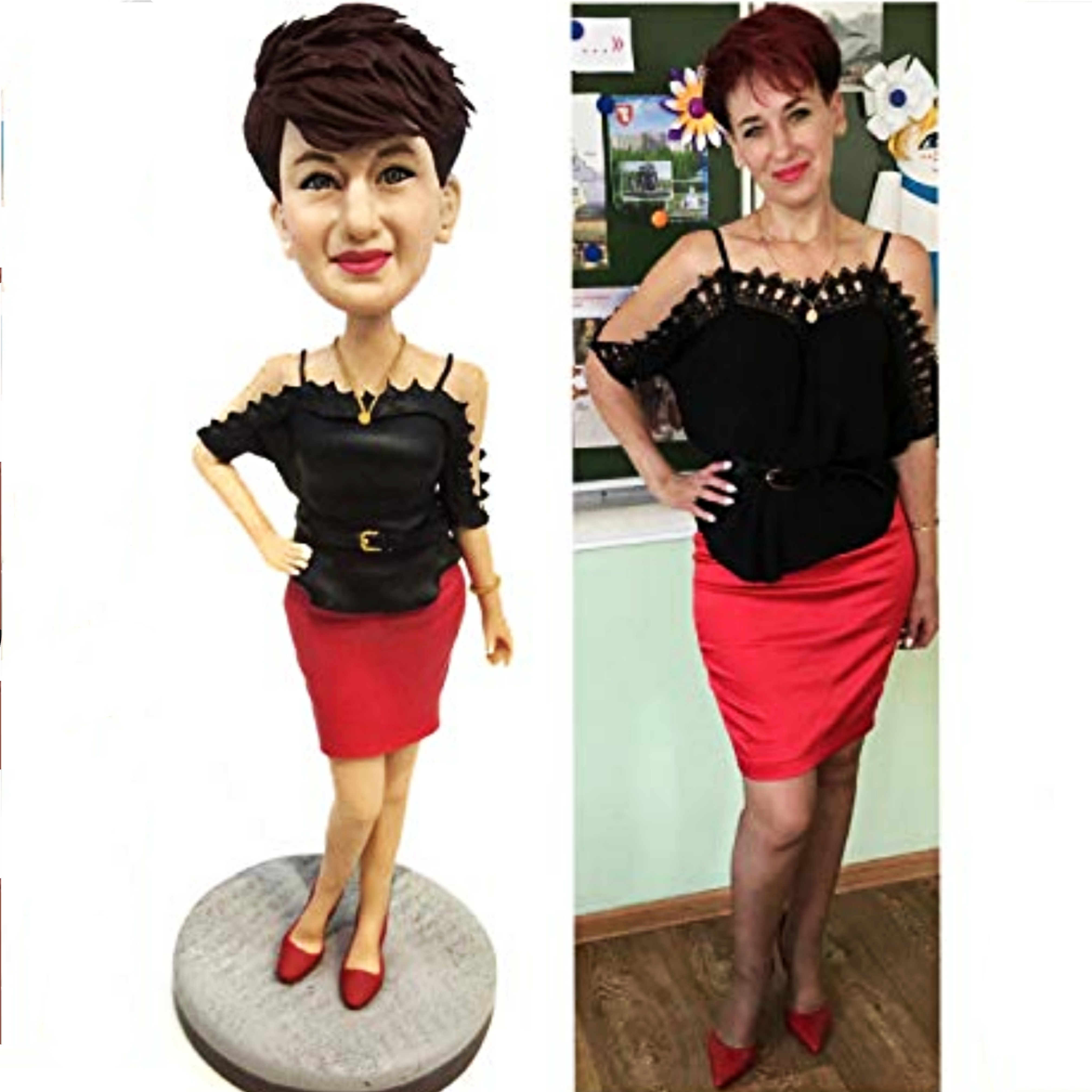 【オーダーメイド】3D肖像画 似顔絵 人形 フィギュア 彼氏 彼女 誕生日 ケーキトッパー 記念日 カップル 友達 プレゼント