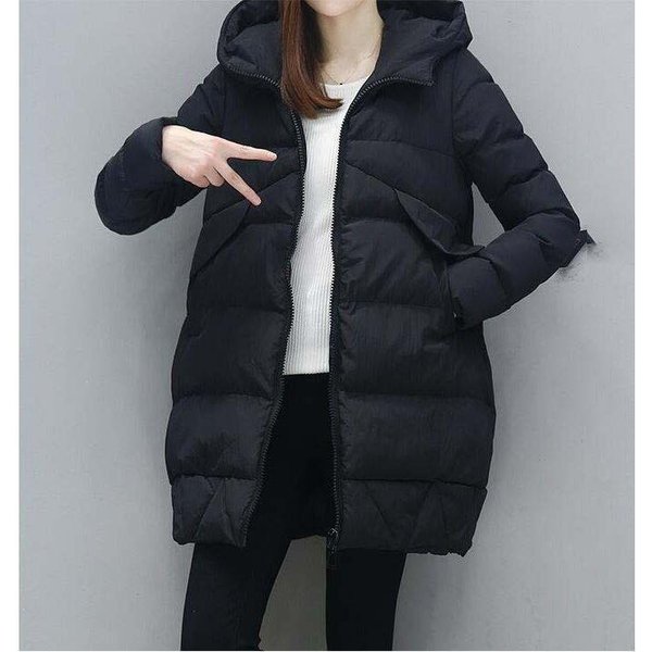 中綿コート カジュアルコート フード付き 冬服 母 ママ 通勤 暖かい 可愛い 体型カバー 着痩せ