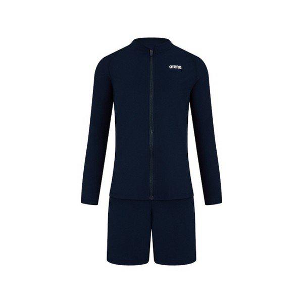 男の子 インスパイア ジュニア レジャー ジップアップ ラッシュガード セット (A4BB1BS82_NVY)