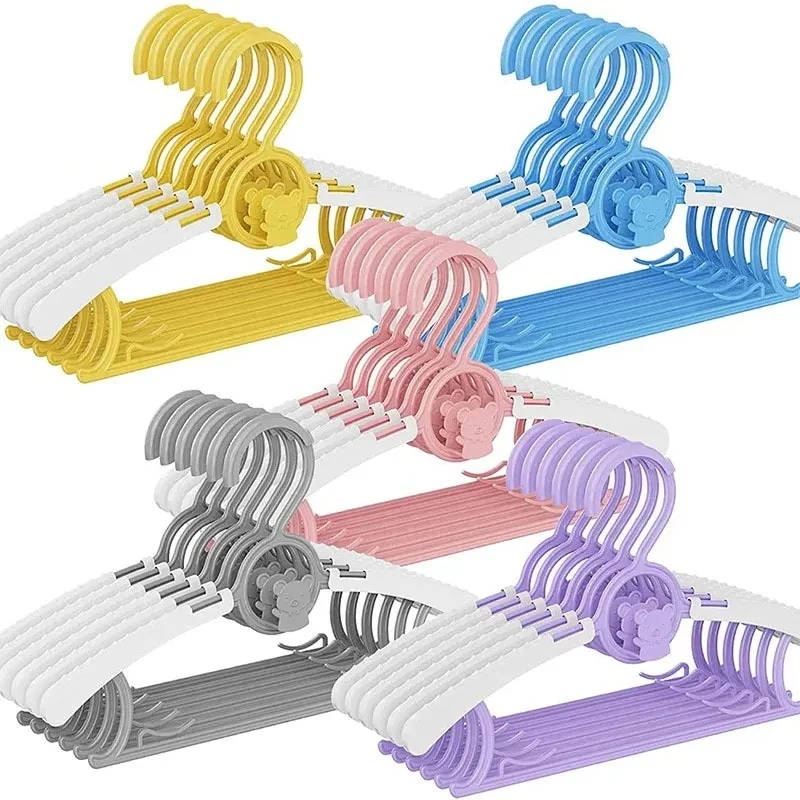 納期21日：滑り止めベビー服ハンガー,コートラック,調節可能な収納ハンガー,かわいい子供服オーガナイザー,子供用クローゼット