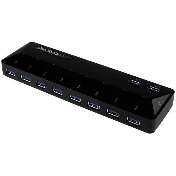 ST103008U2C ブラック [USB 3.0ハブ 10ポート 急速充電専用ポート搭載(2ポートx1.5A)]