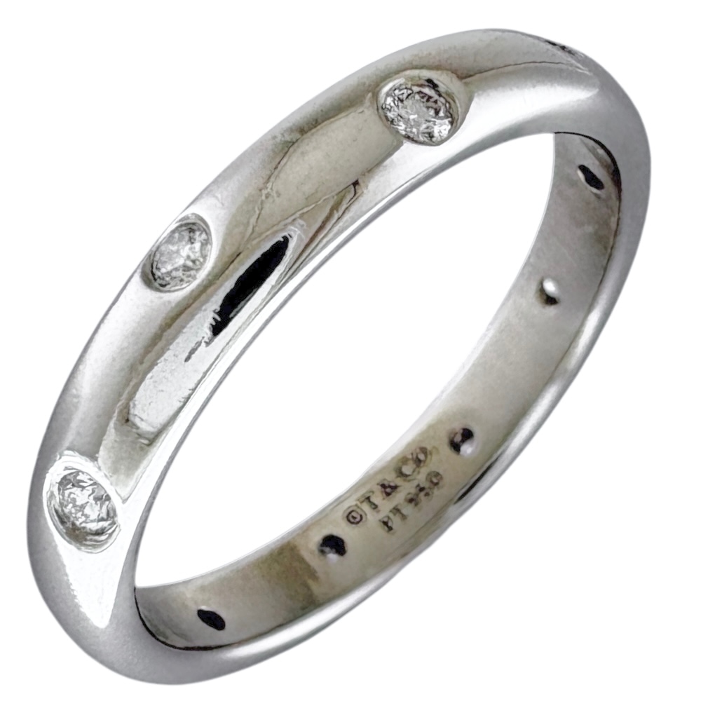 ティファニー ドッツ リング 指輪 7.5号 Pt950プラチナ ダイヤモンド TIFFANY&Co. 中古 美品