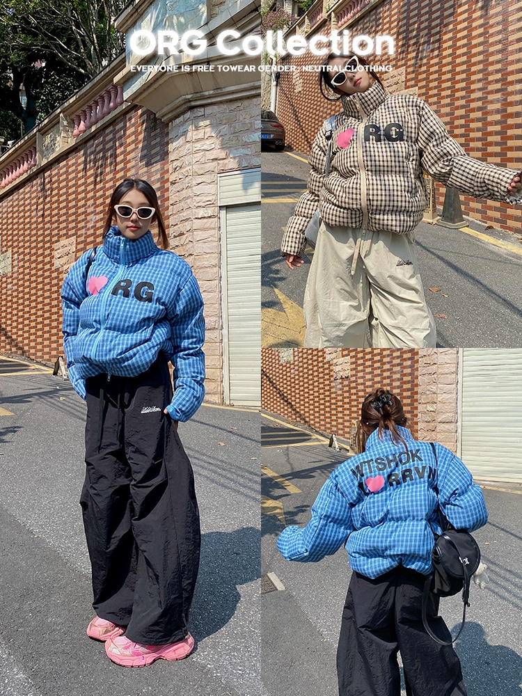 ふっくら中綿 あたたかい冬 韓国防寒あったか暖かいかわいいブルゾン厚手アウターBF風無地羽織るハイネックファッション系大人ゆったりカジュアルストリートスタンドネックにサイズ丈シルエット秋レディース黑