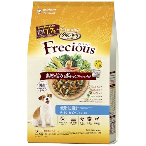 フレシャス（Frecious）ドッグフード ドライ [成犬用 低脂肪設計] チキン＆ビーフ 2kg【国産】
