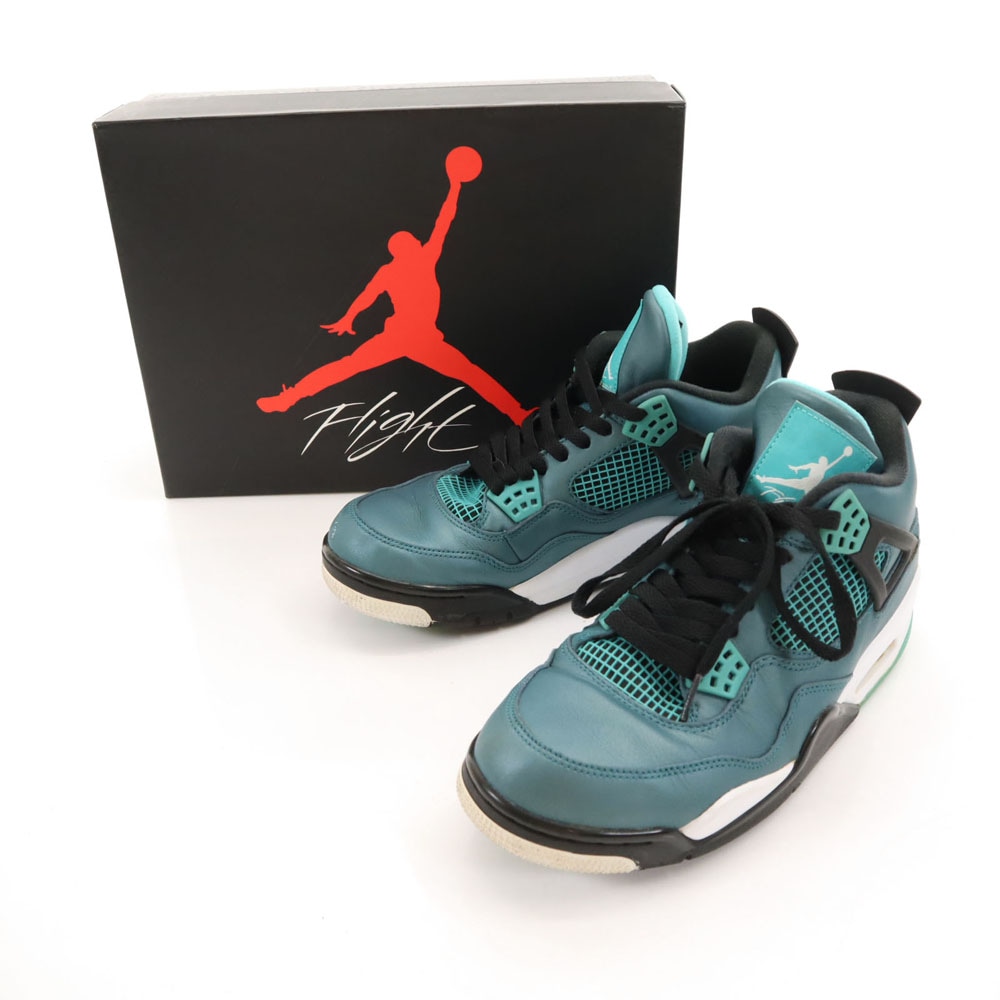 ナイキ エアジョーダン 30周年記念 4 レトロ ティール スニーカー 27 青緑系 NIKE AIR JORDAN 705331-330 4 RETRO TEAL メンズ