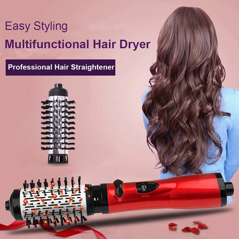 ロータリーヘアドライヤー 多機能ヘアドライヤーブラシ 50mm 負イオン ストレートアイロン アイロン サロンツール
