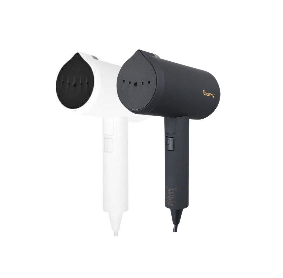 Rooomy スタイリッシュスチーマー ホワイト 高温ナノスチーム 瞬間シワ伸ばし 消臭 衣類スチーム 除菌 アレルゲン物質の除去