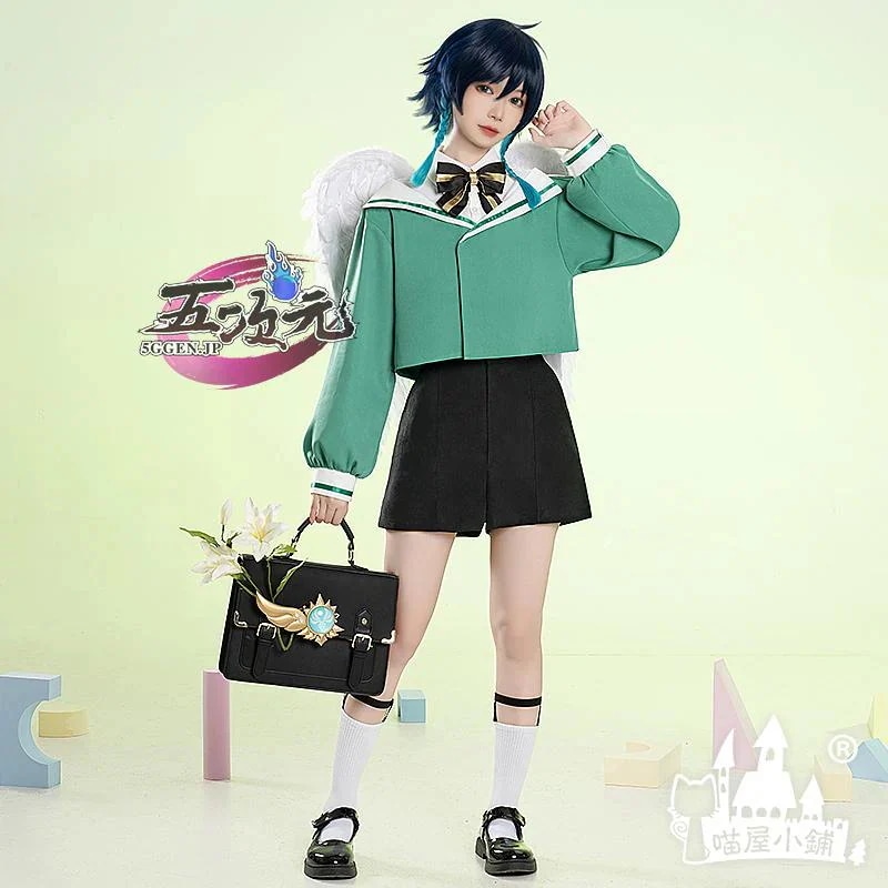 【限定新入荷】猫屋小舗　原神　コスプレ　ウェンティ　派生服　同人服　衣装　ウィッグ　追加可