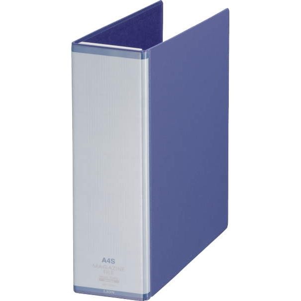 （まとめ買い）ライオン事務器 マガジンファイル ワイヤ式 A4タテ とじ厚70mm ワイヤ16本付 MF-73WC ブルー 158-48 [x3]