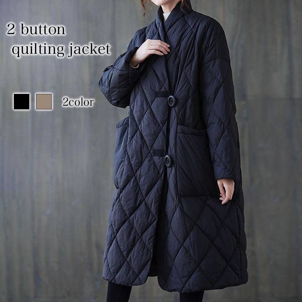 ダウンジャケット レディース 2ボタンキルティングジャケット おしゃれ 防風 秋 春 ショート 暖かい 人気 ショートコート 軽い きれいめ 赤 ダウンコート ジャンパー ロング ダウン コート 白