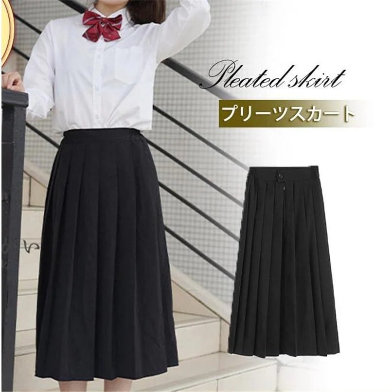 高品質新入 プリーツスカート スカート レディース マキシスカート ロング丈 カットソー ウエストゴム 無地 カジュアル 春学生 高校生 通学