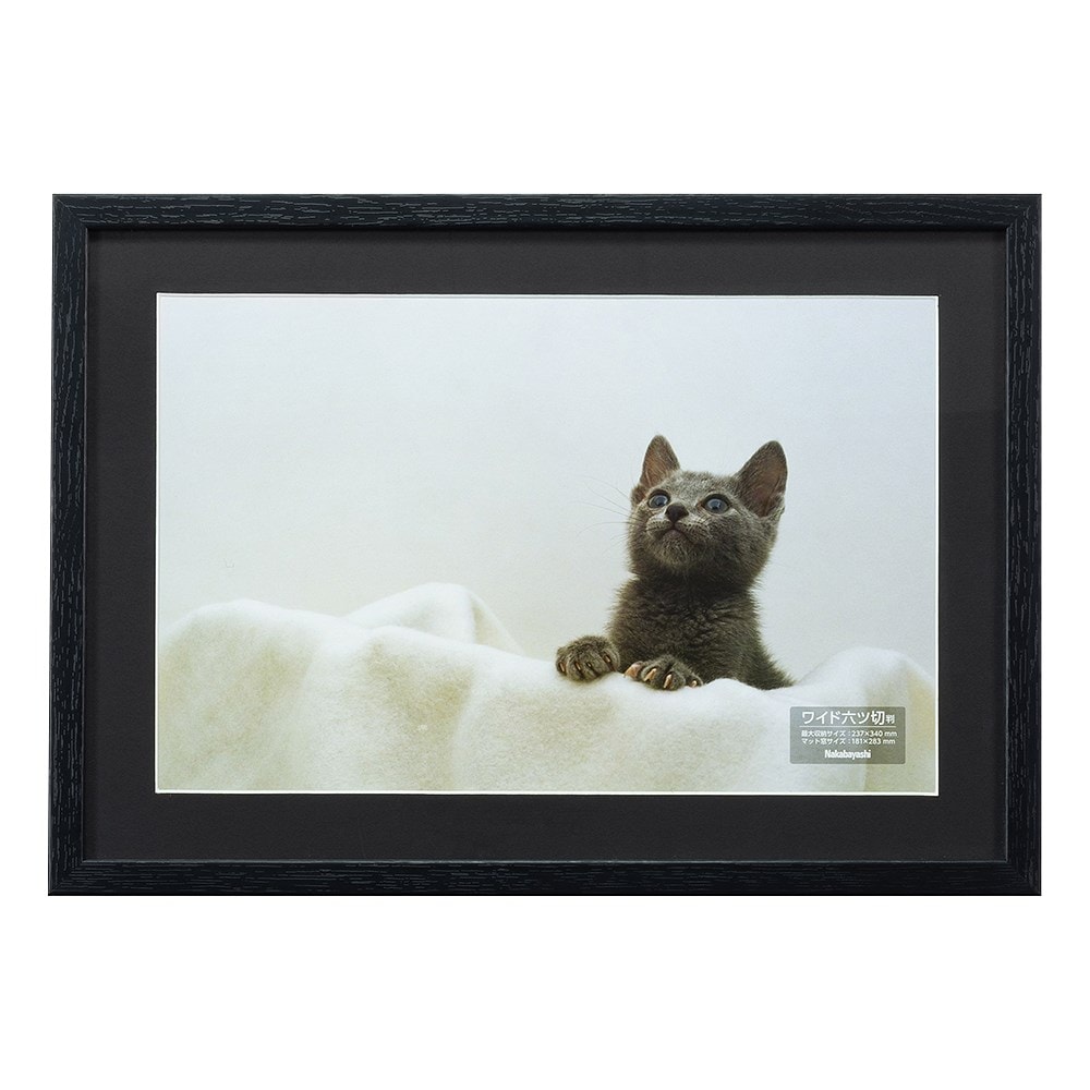 （まとめ買い）木製写真額 W六ツ切 ブラック F-SW-113-D [x3] 7,643円