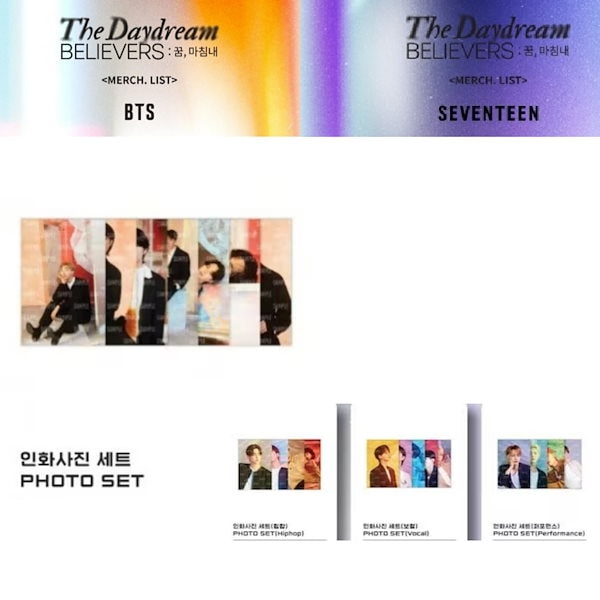 [即時出発]HYBE INSIGHT 展示会 The Daydream Believers photo set X BTS SEVENTEEN