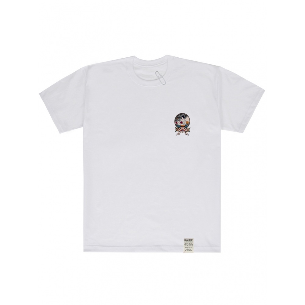 GRAVER ボクシングスコッチロゴショートスリーブ T シャツホワイト