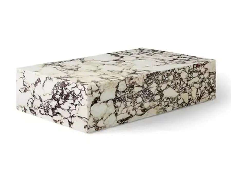 大理石ローテーブル　大理石 家具コーヒーテーブルティーテーブル 長方形クリエイティブデザイナー 天然大理石テーブルセット 2点セット