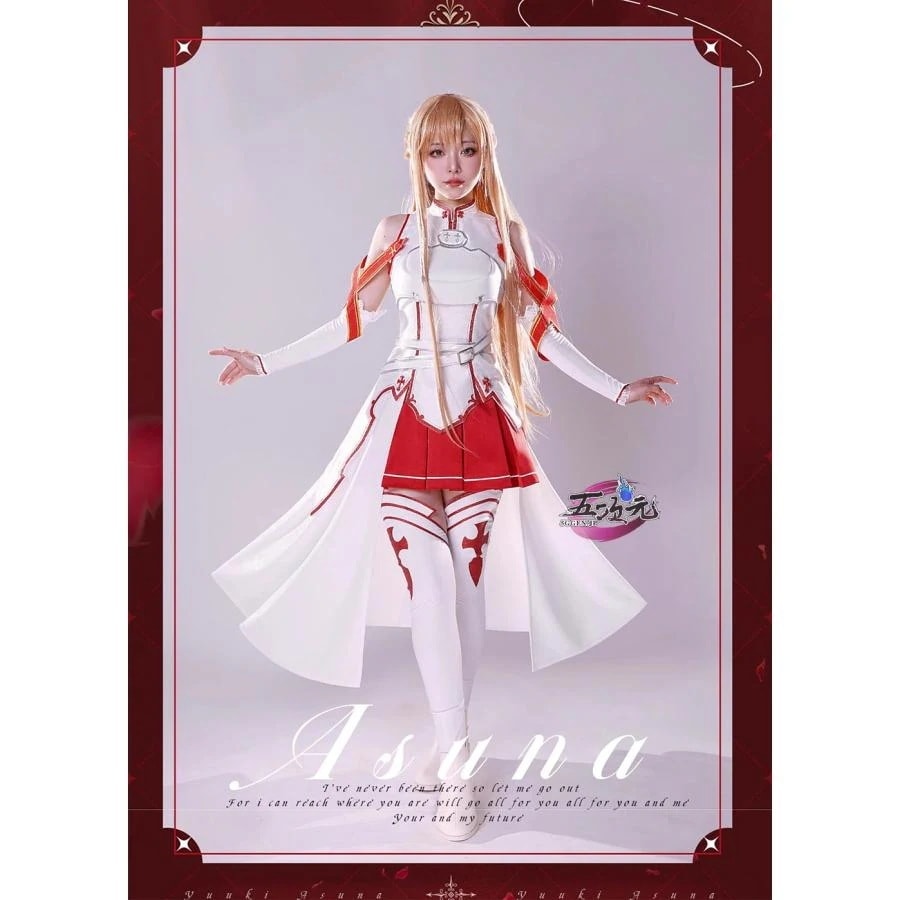 【予約商品】2026新作 Insでも話題に ICOS　ソードアート・オンライン　SAO　コスプレ　アスナ　結城明日奈　衣装 ウィッグ　靴　剣　追加可能