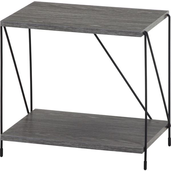 EZBOワイヤーラック2段 約420mm幅 GY グレー 組立式