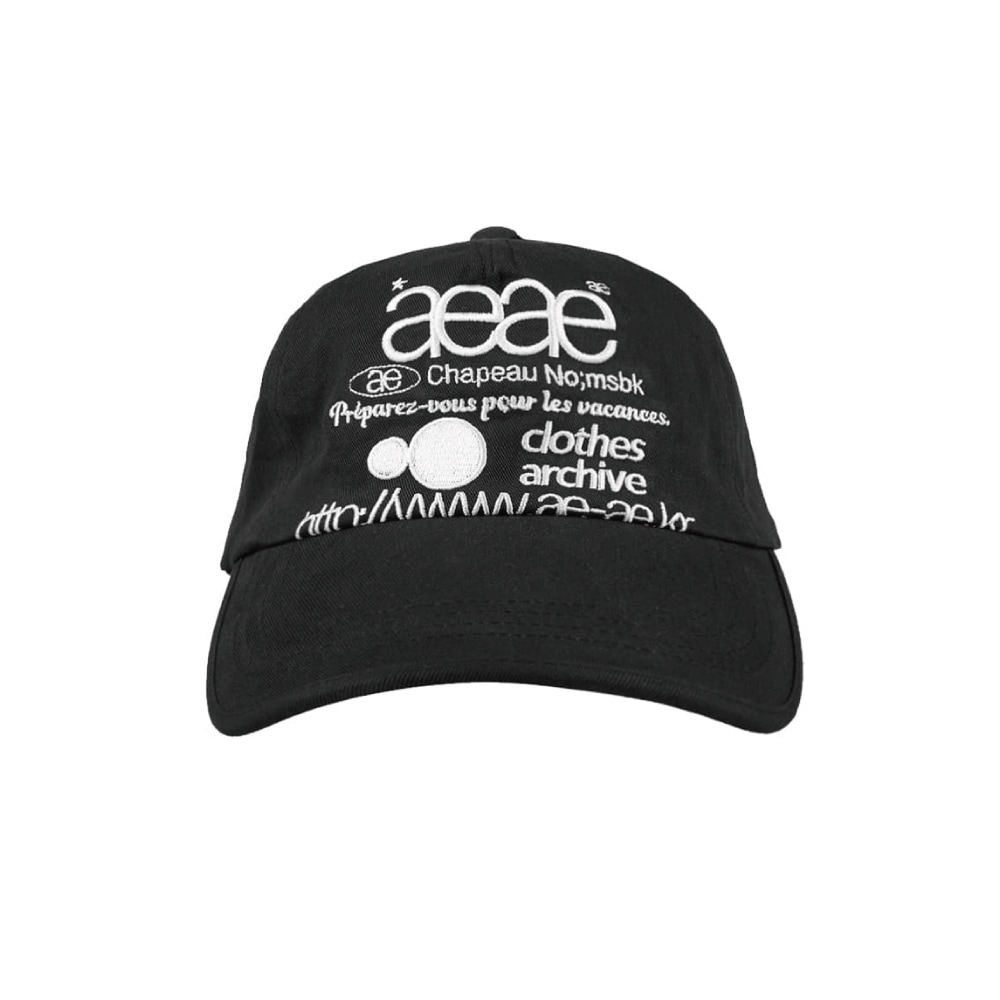 【aeae】 WEB LOGO 5PANNEL CAP : BLACK 7,439円