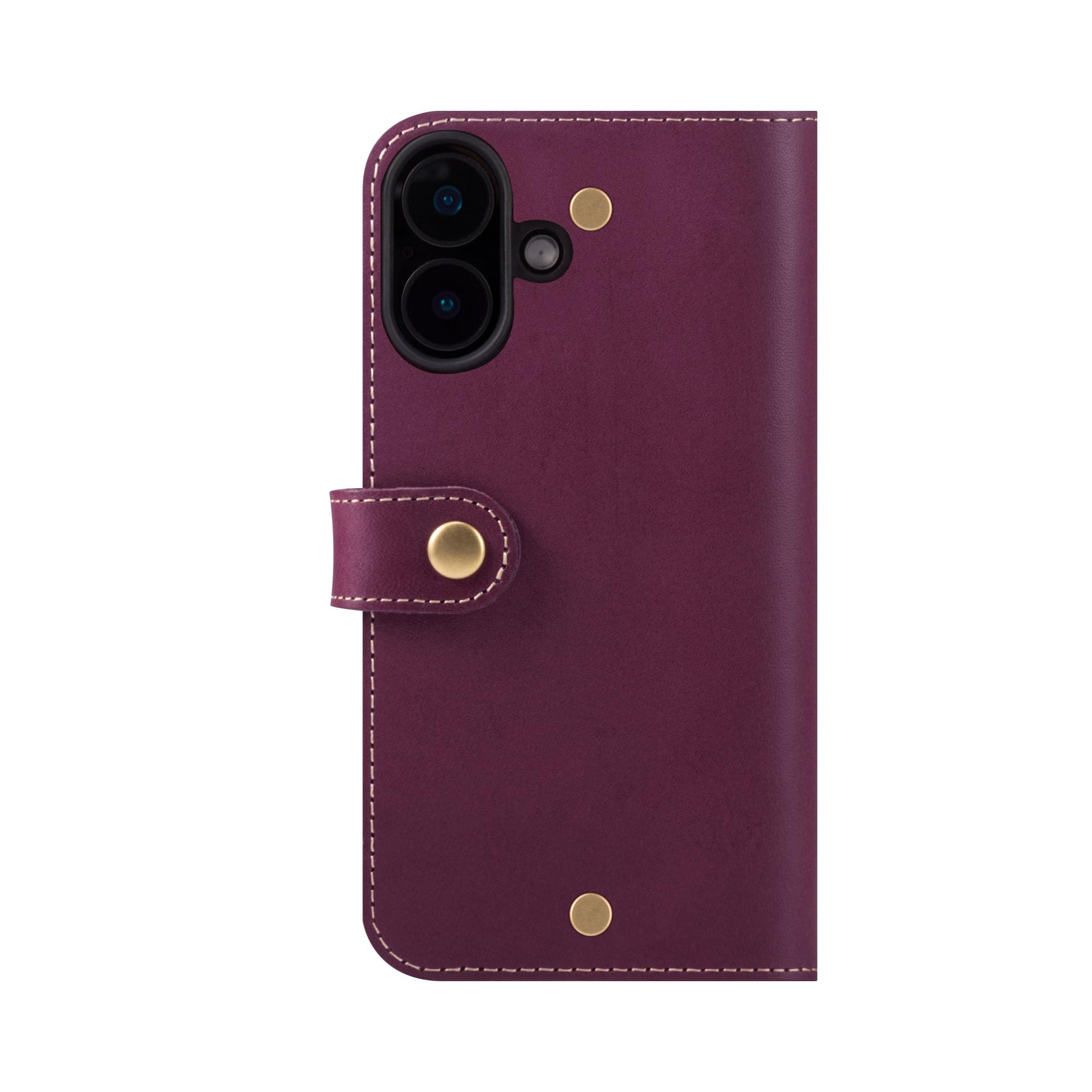 HANATORA for iPhone 16 ケース 手帳型 本革 スマホケース スマホ スタンド ストラップ 付き イタリアンレザー ギフト マグネットなし パープル PN-16-Purple ギフ