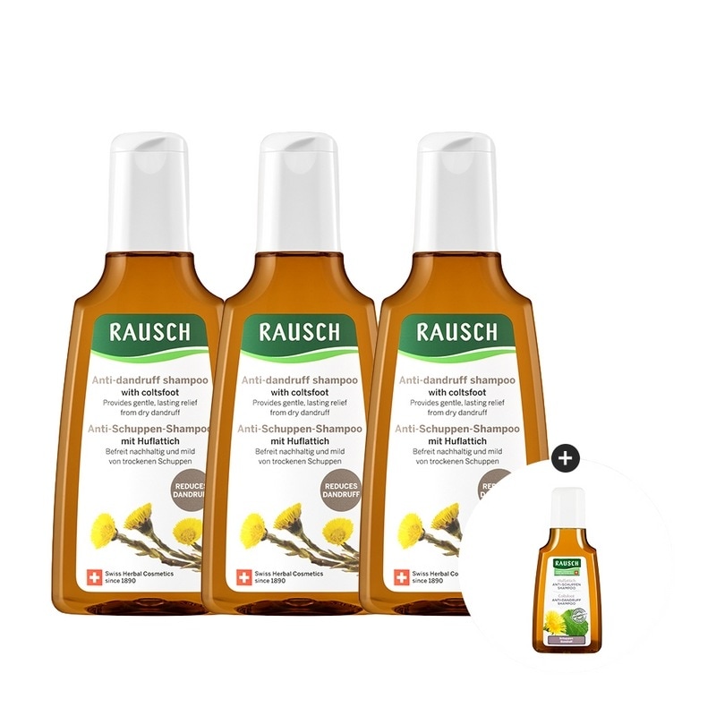 [到着保障][ラウシュ]コルツフットフケ角質頭皮かゆみシャンプー200ml×3本